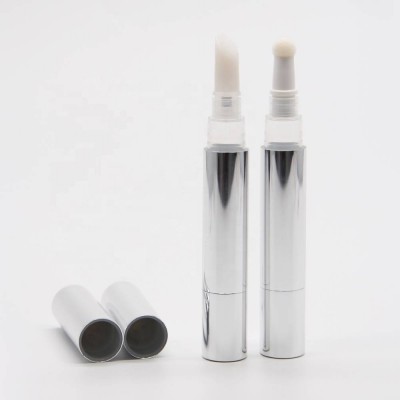 Sample free aluminum cosmetic twist up brush lip gloss pen Liquid lipstick pen