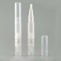 1.5ml 2ml 4ml Round Transparent Empty Twist Cuticle Oil Pen Cosmetics Packaging With Tips